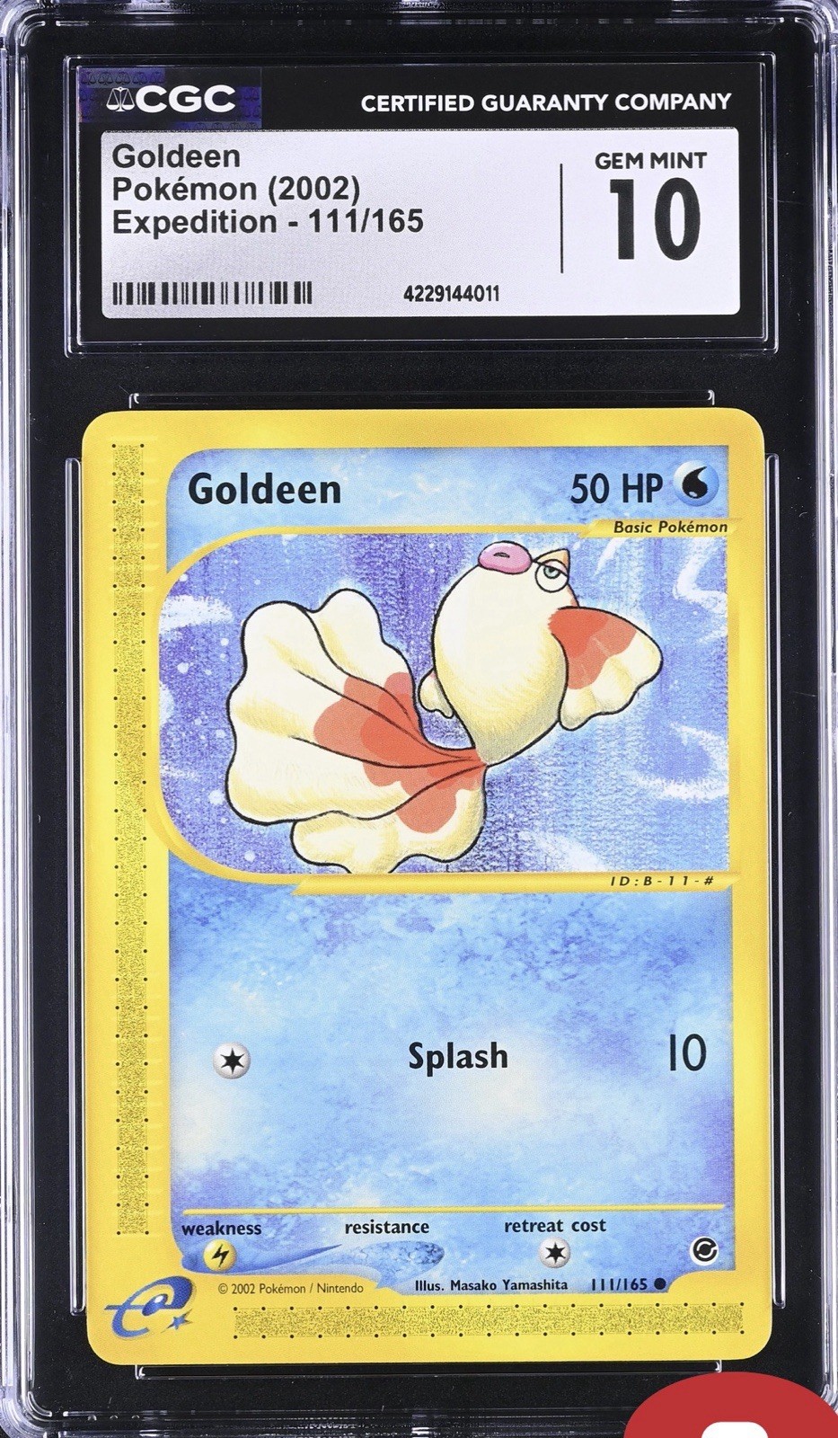 Pokemon 2002 Expedition Goldeen #111/165 CGC 10 GEM MINT WOTC Nm M Low Pop 31