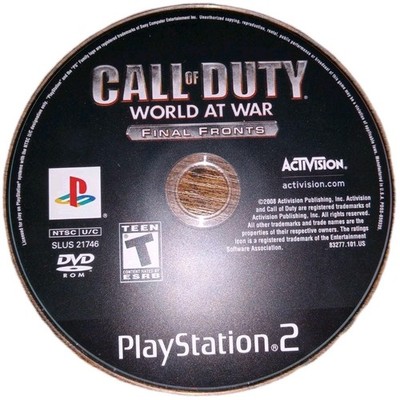 Call of Duty: World at War Final Fronts Game Only (Sony PlayStation 2 PS2, 2008)