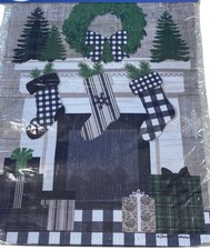 Christmas Gifts House Flag Holiday Party Banner Winter Decor Farmhouse Stocking