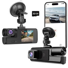WiFi 1080P Dual Dash Camera for Car Front and Inside Dashcam Car Security Vid...