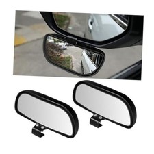 2PCS Car Blind Spot Mirror, Rectangle HD Glass Convex Vehicle 2pcs Black