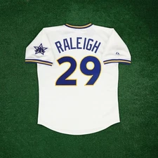Cal Raleigh 1977 Seattle Mariners Cooperstown Men's Home Jersey w/ Team Patch