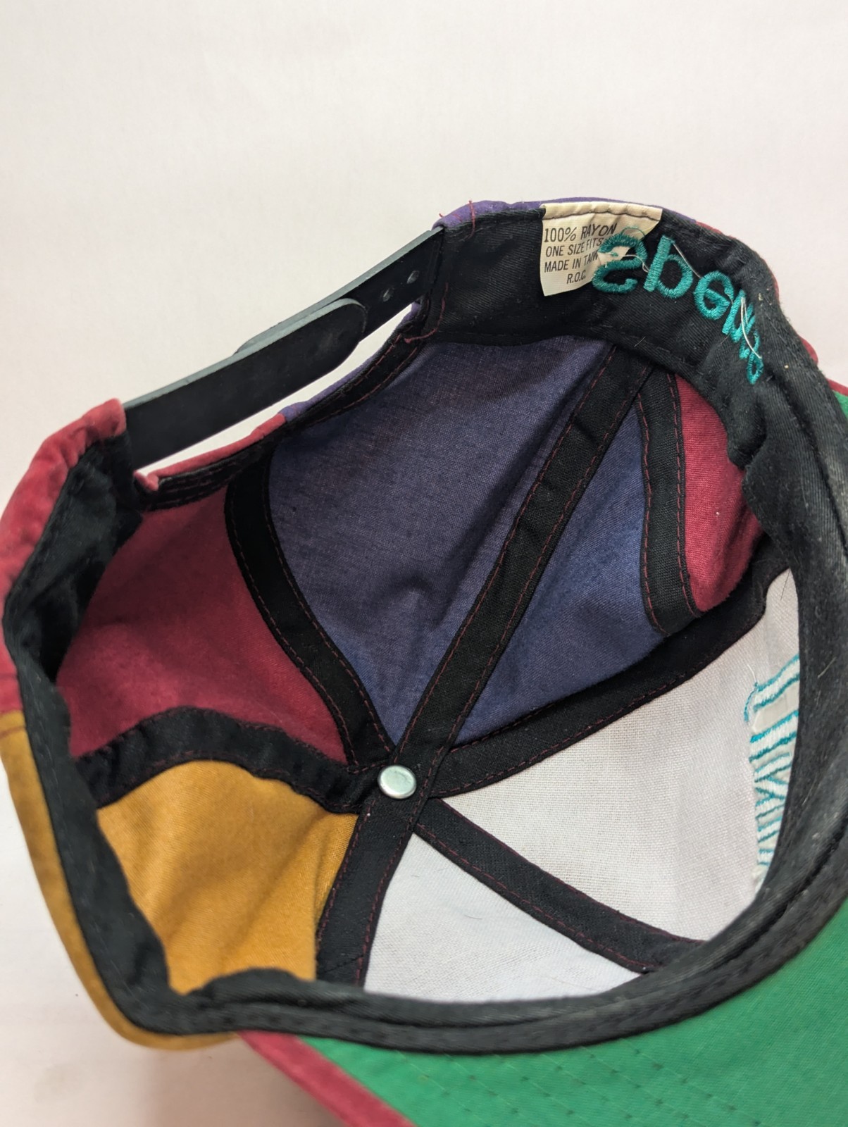 Vintage Universal Studios Suede Patchwork Cap Hat… - image 4