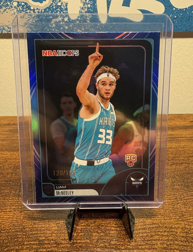 Topps 2025-26 NBA Hoops Liam McNeeley Hornets #232 RC Serial #/199