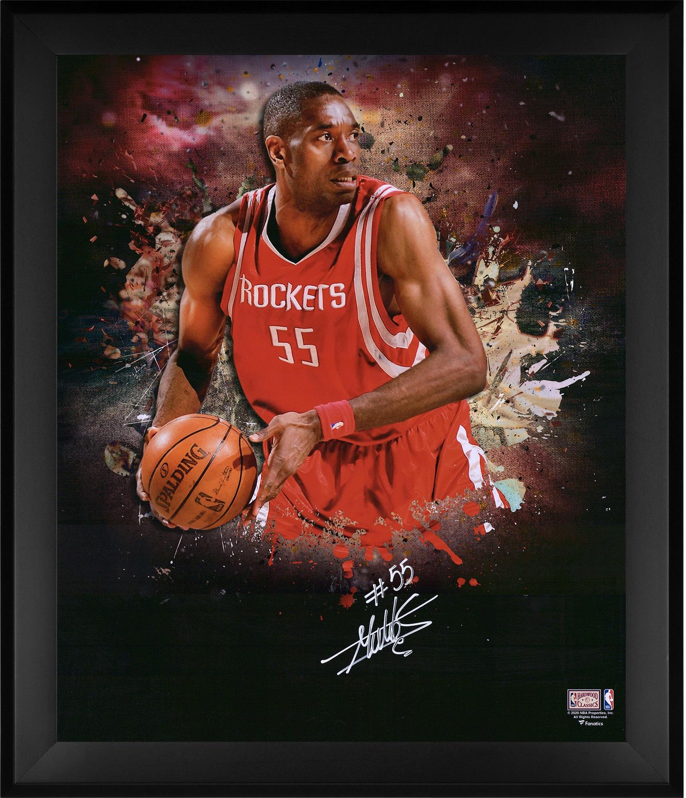 Dikembe Mutombo Autographed Signed Houston Rockets Framed 20" x 24" In Focus Photograph 