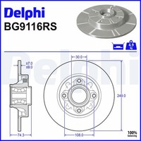2X Bremsscheibe Delphi BG9116RS FüR C4 CitroËN Cc Crossback 308 Sw Peugeot DS4 1