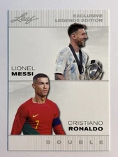 RONALDO * MESSI 2024 LEAF "SPECIAL RELEASE" LEGENDS DOUBLE #ELE-05 SOCCER CARD