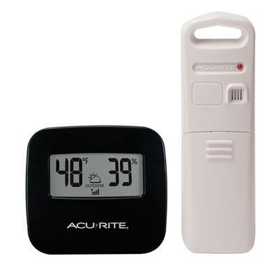 Wireless Indoor Outdoor Thermometer Humidity Sensor Black AcuRite 02097M