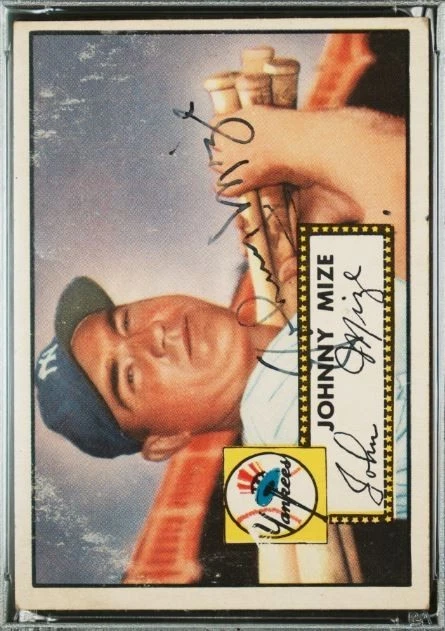 1952 Topps Johnny Mize Signed Baseball Card #129 PSA/DNA 7 Certified Auto HOF - Image 4 of 4