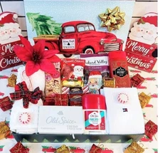 Holiday Christmas Men's Old Spice Bath Body Spa Chocolate Gift Basket Box