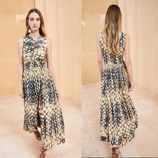 Ulla Johnson Sascha dress Fossil Print midi long est sz Small 