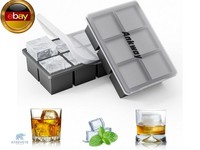 GroßE EiswüRfelform 2Er-Pack, EiswüRfelbehäLter Silikon EiswüRfelform Mit Deck