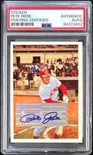 Pete Rose Signed 1985 Topps Card #46 PSA/DNA 84373452 Cincinnati Reds