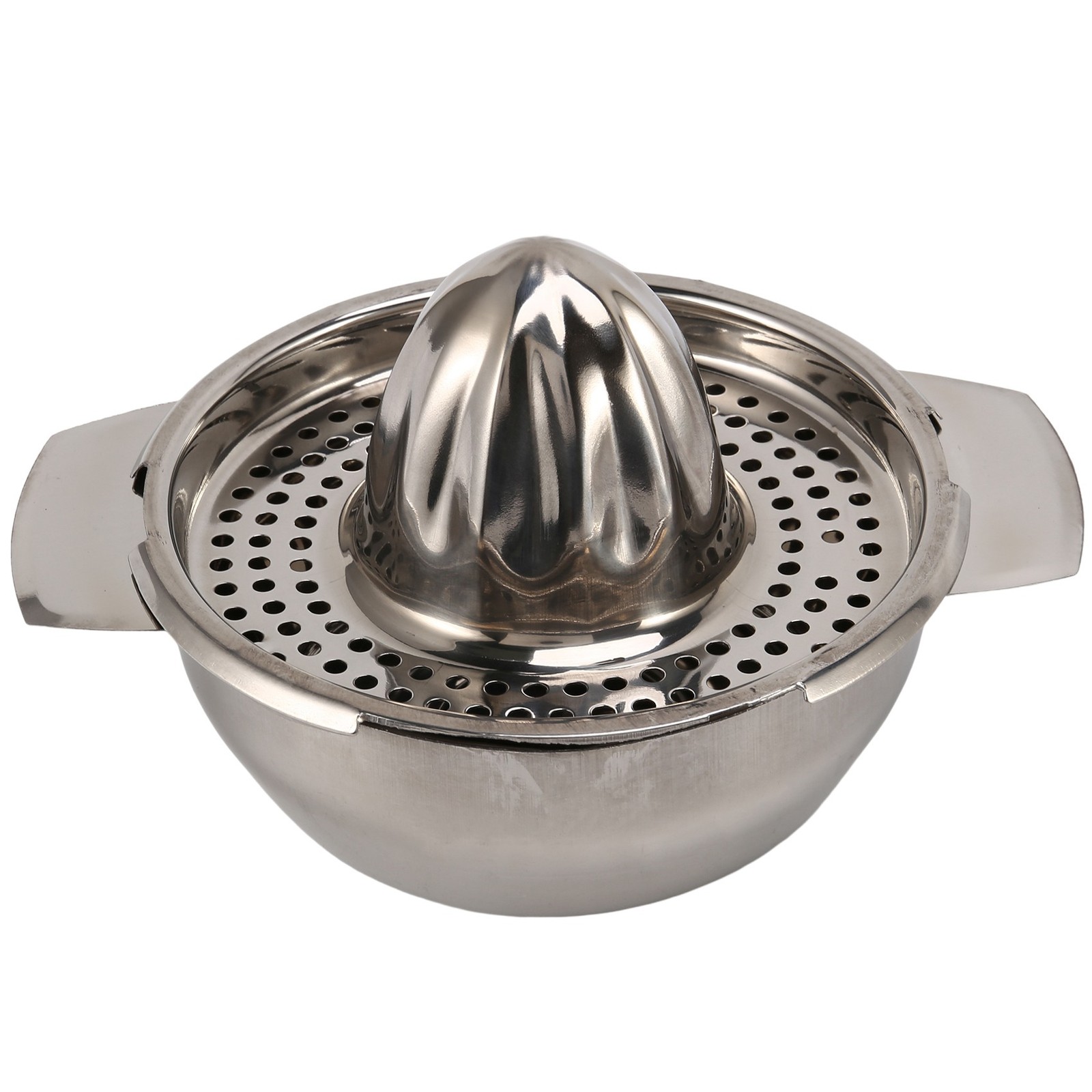 Stainless Steel Juice Reamer Glass Manual Juicer Orange  Squeezer J4B6