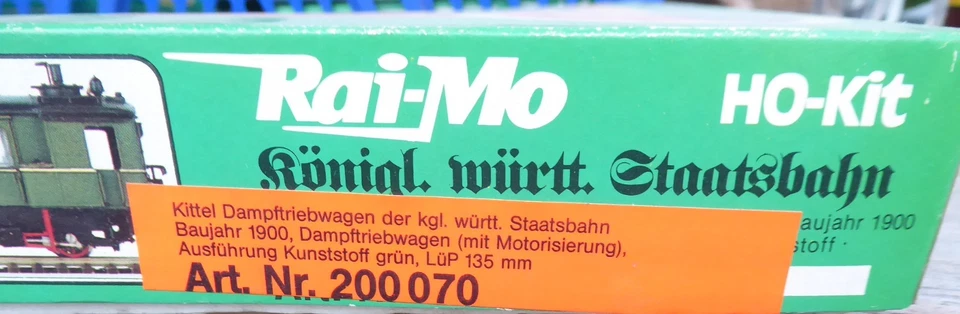 Rai-Mo H0 200 070 H0 Kittel-Dampftriebwagen Königl. württ. Staatsbahn Epoche 1 - Bild 2 von 4