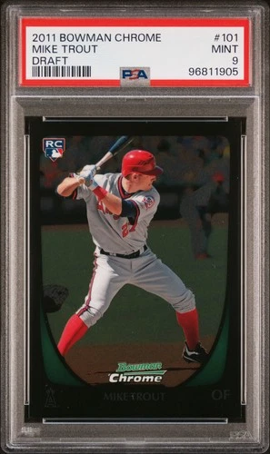 2011 Bowman Chrome Draft #101 Mike Trout Draft PSA 9