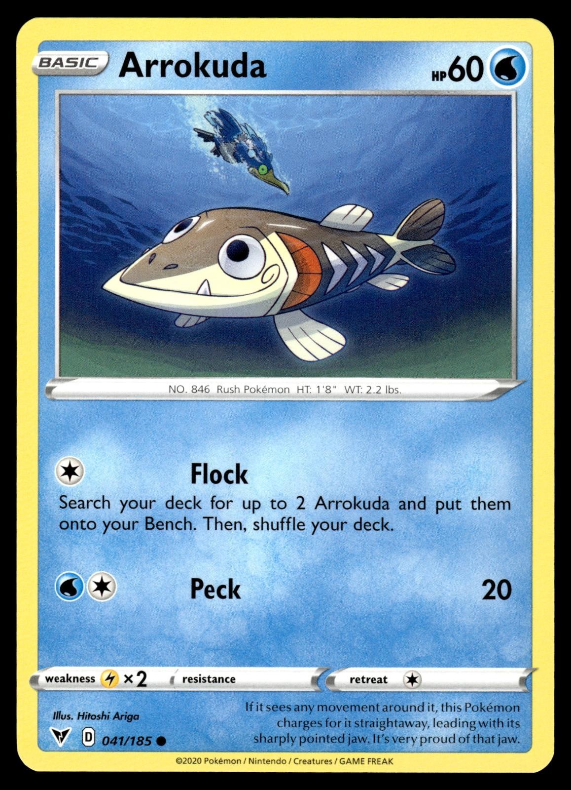 Arrokuda 041/185 Common Vivid Voltage Pokemon Near Mint