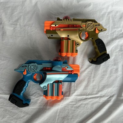 Nerf Lazer Tag Phoenix 2 Blasters (Gold & Blue)