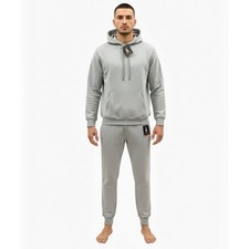 Men  s Fleece Tracksuit Set Hoodie  Joggers Grey Sports Gym Casual Loungewear