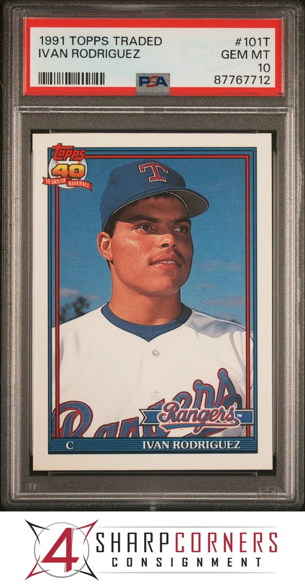 Ivan Rodriguez 10 Graded Baseball Sports Trading Cards