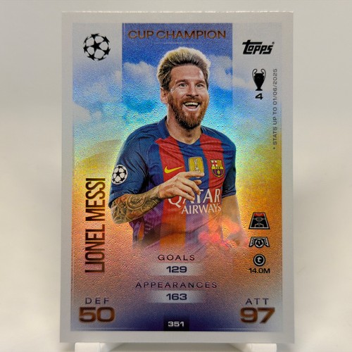 Lionel Messi #351 2025 Topps Match Attax UEFA card