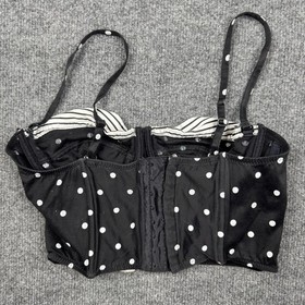 VTG Lise Charmel France Polka Dot Bustier Corset Top Underwire 34B Luxury