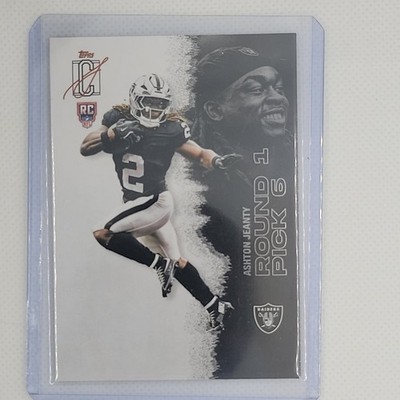 Topps 2025 Round 1 Pick 6 Ashton Jeanty Rookie Card #102 Raiders Silver 