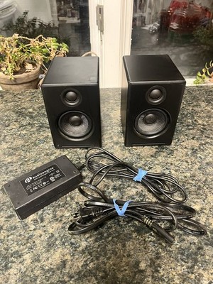 Audioengine A2 Powered Desktop Speakers w/ OEM Power Supply UNTESTED