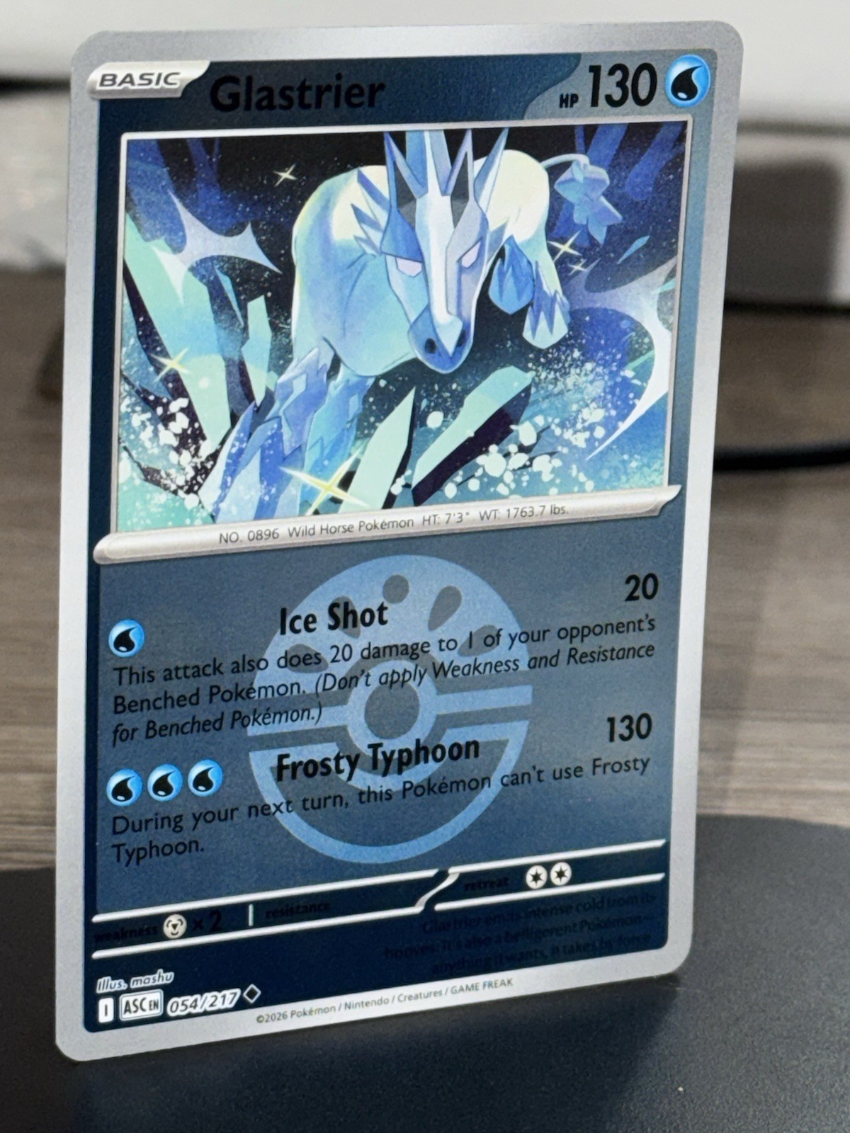 Glastrier 54/217 Energy Reverse Holo Pokemon TCG Ascended Heroes