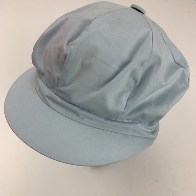 Light Blue Cabbie Hat Women's One Size Cotton Blend Newsboy Cap Adjustable Tie