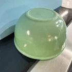 Vtg Fire King Jadeite Green Glass Mixing Serving BOWL Beaded Rim Edge 7”