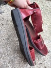 Fly London MEXU914FLY Bridle Red Leather Fringe Ankle Strap Sandal EUC EUR 41 — photo 2