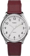 Timex Women's Easy Reader Classic Red Leather White Dial Watch TW2T72200