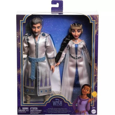 Mattel - Disney Wish King Magnifico And Queen Amaya Of Rosas Dolls 2-Pack