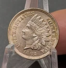 1862 1C INDIAN HEAD COPPER CENT BEAUTIFUL COIN! AU/UNC