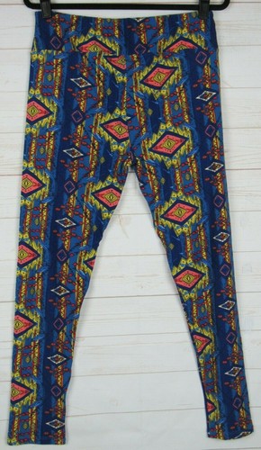LuLaRoe Women's Leggings Blue & Yellow Size TC New - Picture 3 of 3