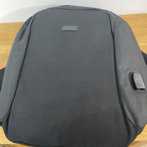 Dan John men's black backpack/ rucksack/ laptop bag Rear Security Zips