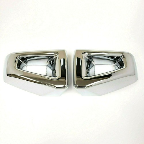 Chrome Trim Fit 2003-2009 HUMMER H2 SUV SUT 2PC Front Bumper End Cap Cover Set - Picture 5 of 9