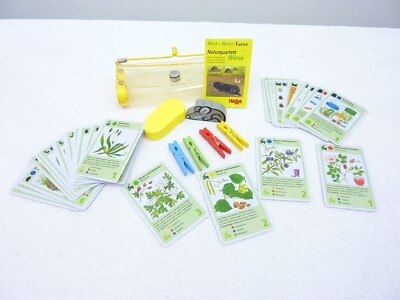 HABA Kartenspiel Win- & Wetterkarten Naturquartett Wiese für Kinder  - RAR !