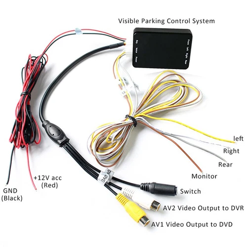 Sistema de visión panorámica de 360° de 4 vías para automóvil DVR grabación kit de cámara de estacionamiento- - Imagen 8 de 24