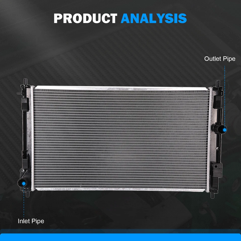 Aluminum Radiator for 2011-2012 Chrysler 200 2008-2012 Dodge Avenger 2.4L 3.6L - Image 2 of 4