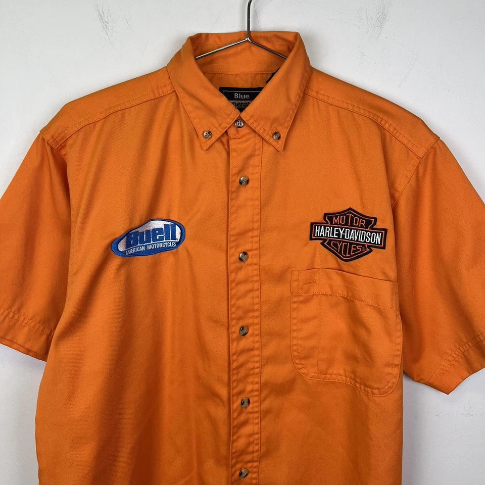 Buell Harley-Davidson Orange Short Sleeve Shirt - Image 2 of 3