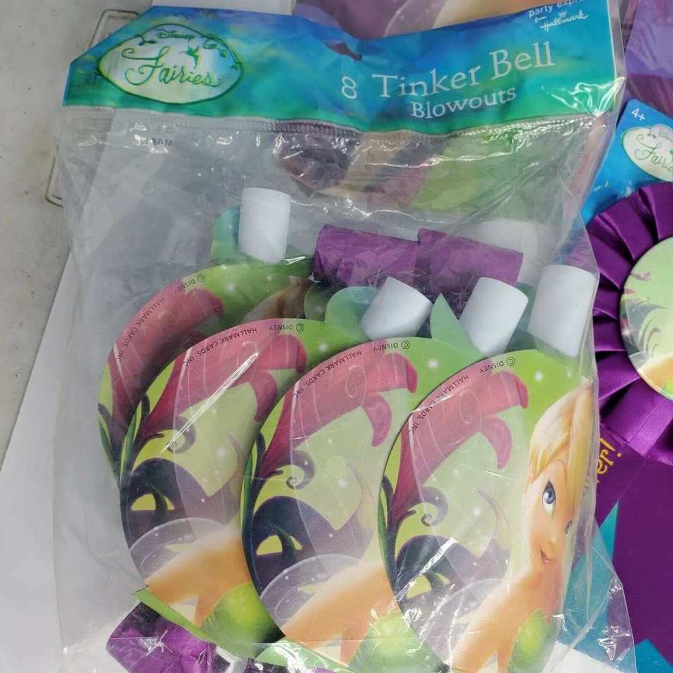 Tinkerbell  Hallmark Disney Fairies Party Birthday Banner Blowers Award Ribbon - Image 3 of 4