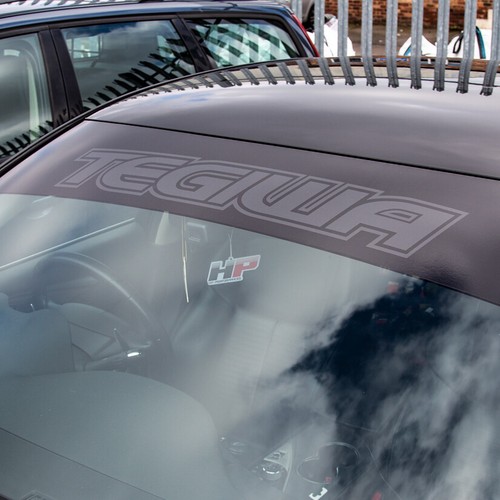 Tegiwa Windscreen Window Banner Sun Strip Blackout - Gloss Black - Picture 2 of 3