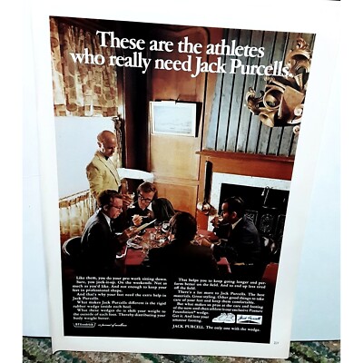 1971 Jack Purcell Sports Shoes Athlete Original Print Ad Vintage