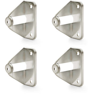 4er-Pack klappbar Schiebe & Platte Türgriff Adapter Knöpfe & Züge Satin Nickel