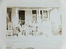 Farmhouse & Family on Porch UDB Real Photo Postcard EDGERUNA Unposted RPPC 5656