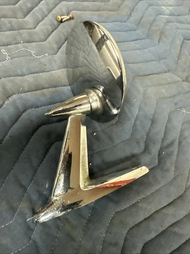 1950 1960s Vtg Torpedo Bullet  GM Ford Chevy Side Mirror 4”Round has. Dent