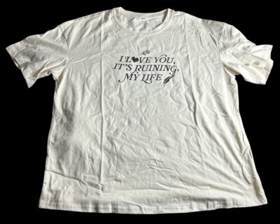 I LOVE YOU ITS RUINING MY LIFE OVERSIZED GRAPHIC T Shirt Size 2XL
