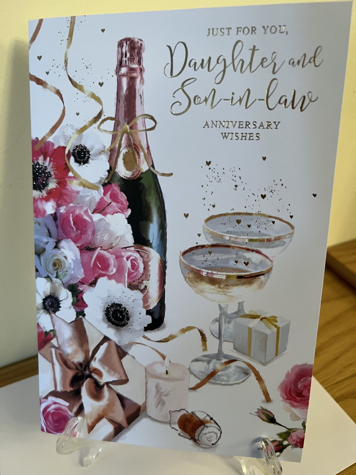Anniversary Card Son & Daughter-In-Law- Foil Finish